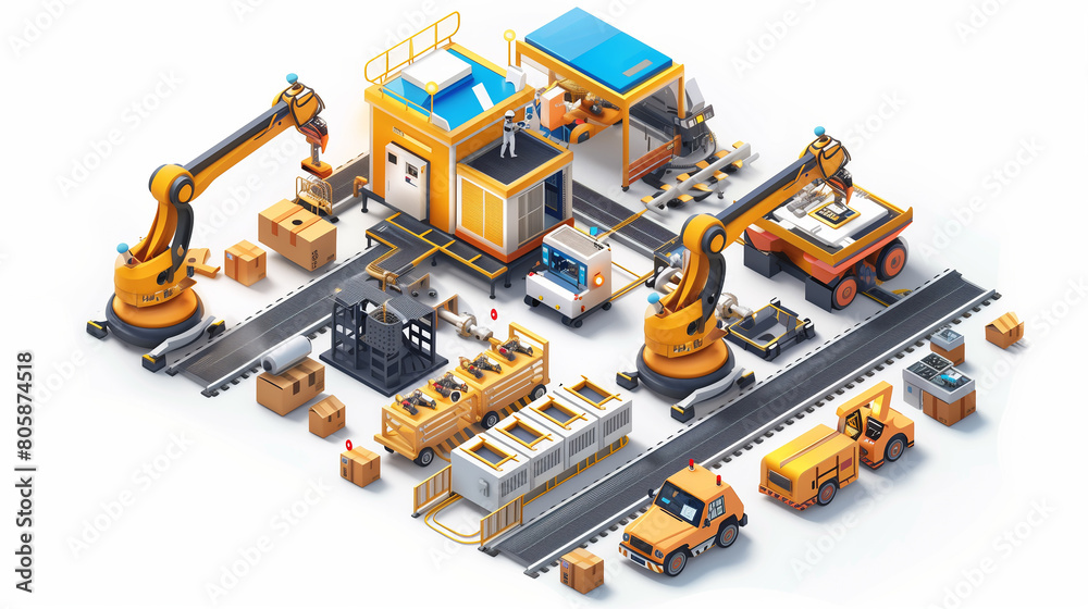 smart factories and robotic automation optimizing production processes and supply chain management. smart factories and robotic automation optimizing production processes and supply chain management.