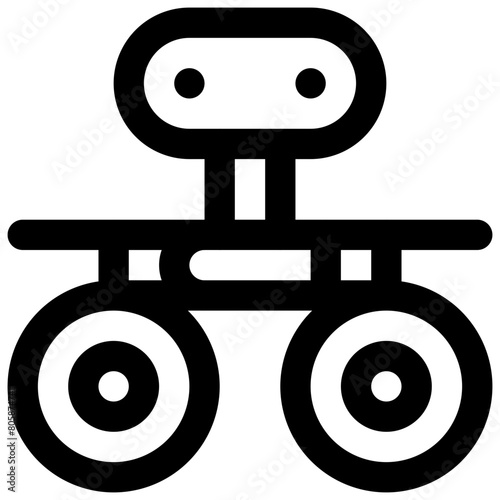Planetary rover. Editable stroke vector icon. (ID: 805874741)