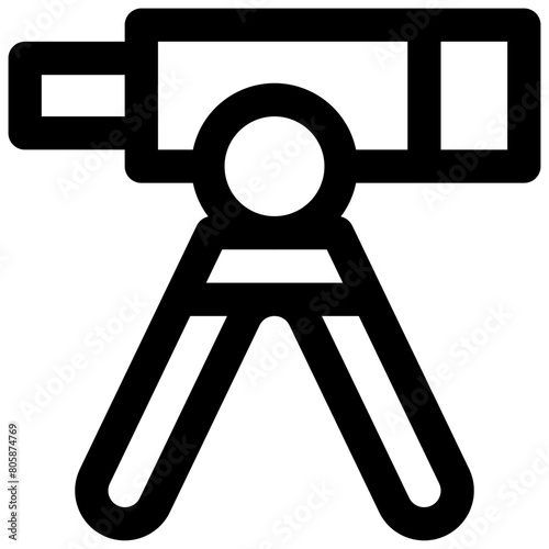 Telescope. Editable stroke vector icon. (ID: 805874769)