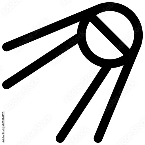 Sputnik. Editable stroke vector icon.