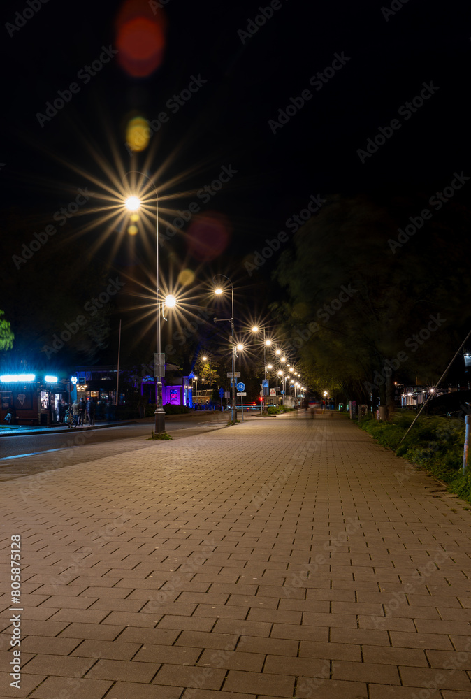 night traffic on the street