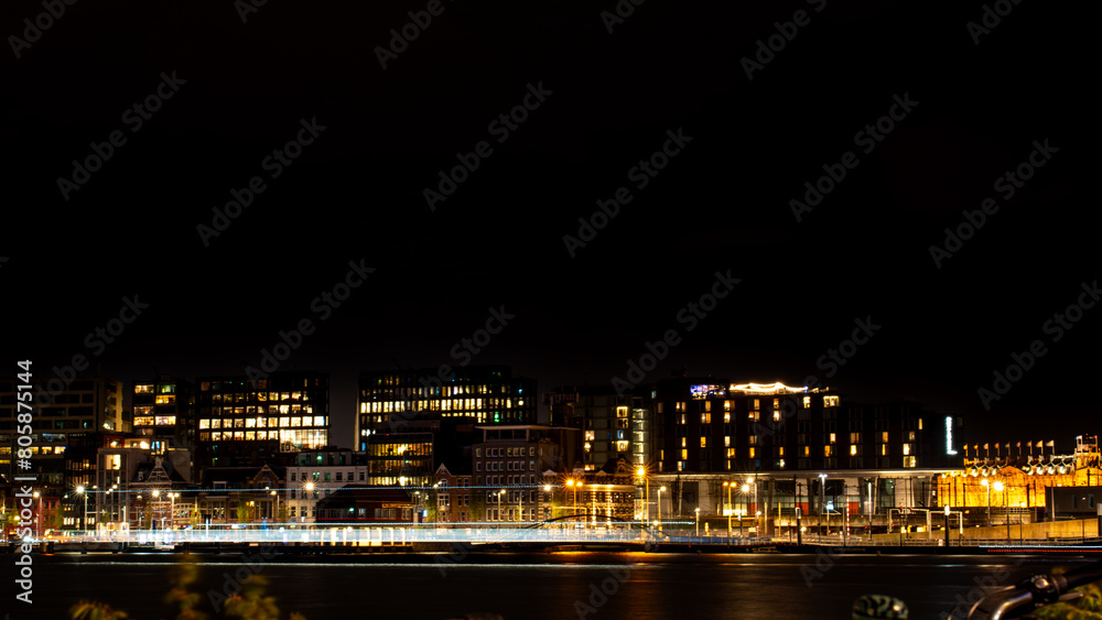 night view of the Amsterdam