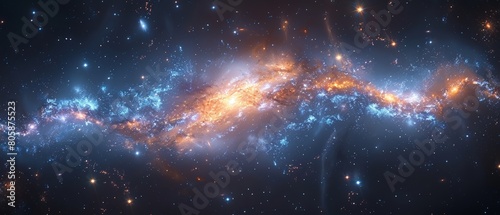 gold and blue galaxy  photo