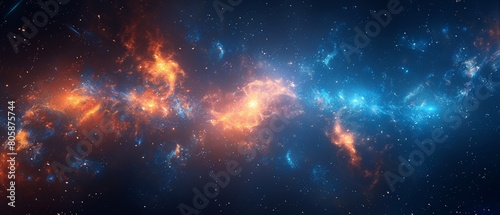 gold and blue galaxy  photo