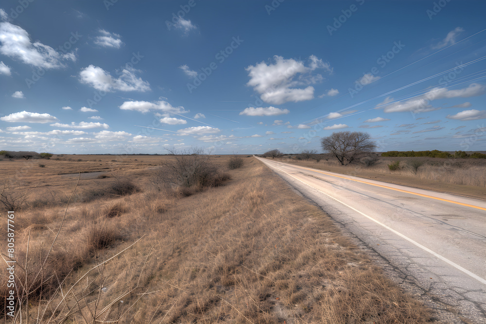 Lone Star State Exploration - A Clear Day on a Texas Highway