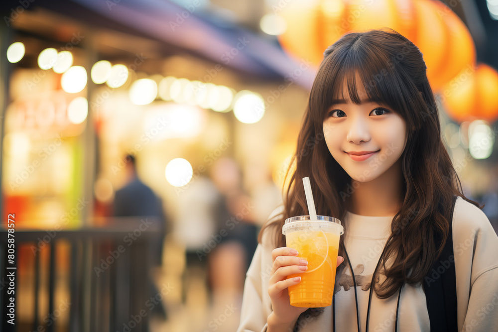 Teen pretty Japanese girl at outdoors Teen pretty Japanese girl at outdoors