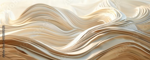 Abstract, flowing lines inspired by the fluid motion of sand dunes in the desert