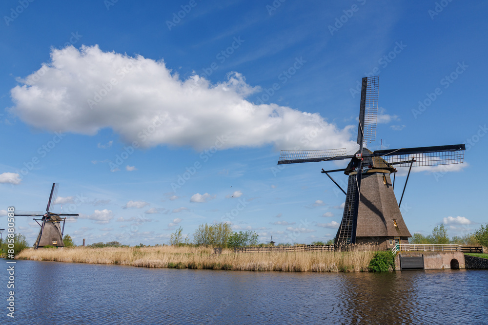 Naklejka premium Kinderdijk in den Niederlanden