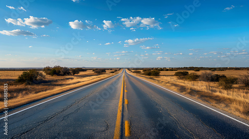 Lone Star State Exploration - A Clear Day on a Texas Highway