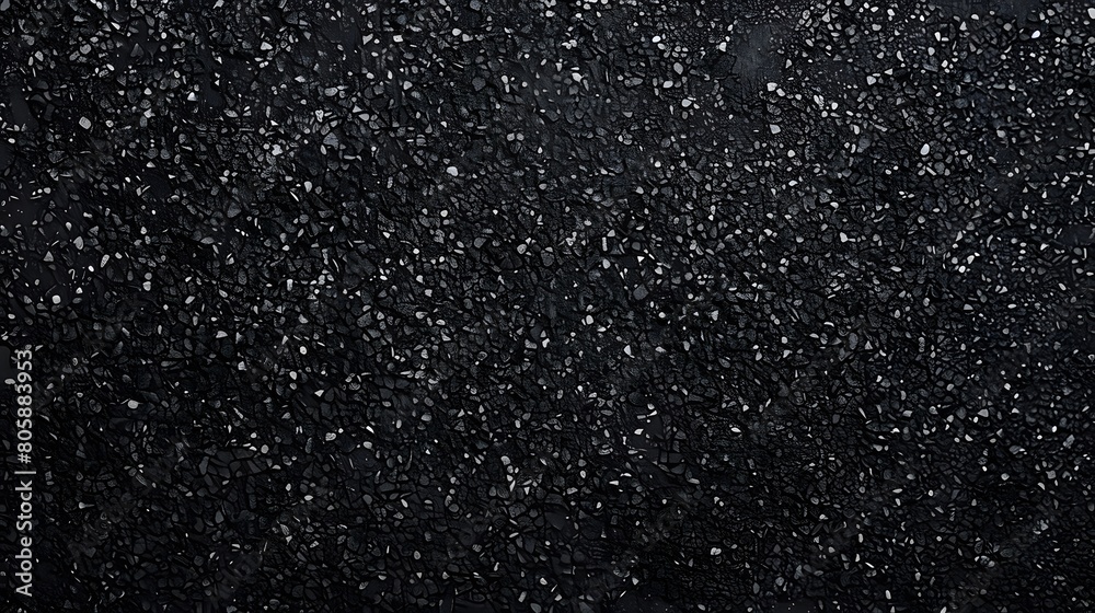 High Contrast Black Glitter Texture Closeup