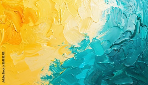 An energetic gradient blending bright teal to sunshine yellow, capturing the vibrancy of carnival festivities
