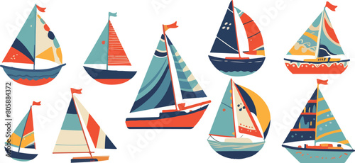 boat clipart vector for graphic resources