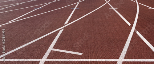 Fototapeta Naklejka Na Ścianę i Meble -  SPORTS FACILITIES - Running track at the athletics stadium