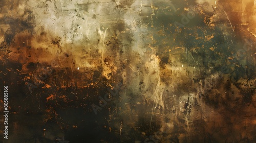 Antique Gold Grunge Texture with Medieval Aesthetic