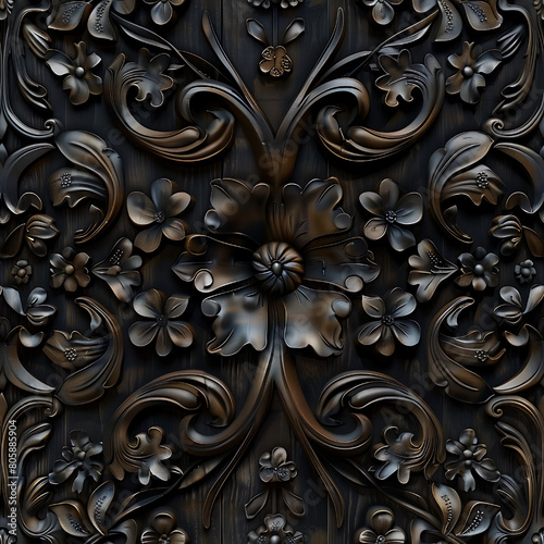 3D carved wood texture Pattern