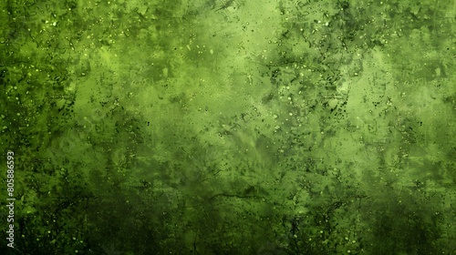 Vivid Green Textured Background with Water Droplets © MD