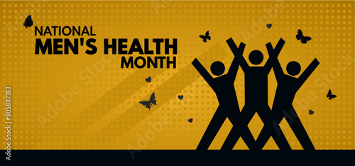 National Men's Health Month - vector illustaration