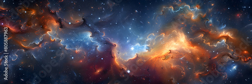 The Cosmic Dance: Artistic Interpretation of Theories about the Universe's Origin photo