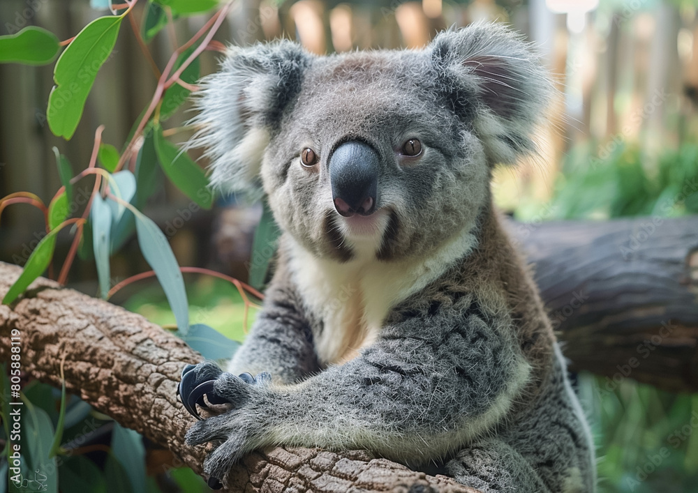 Obraz premium Koala clinging on the tree.