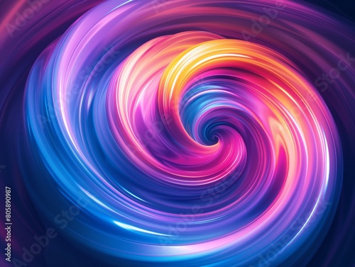 Vibrant swirl of colors creating a dynamic abstract background