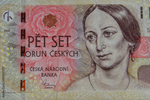 Wallpaper Mural Macro shot of 500 Czech koruna banknote Torontodigital.ca