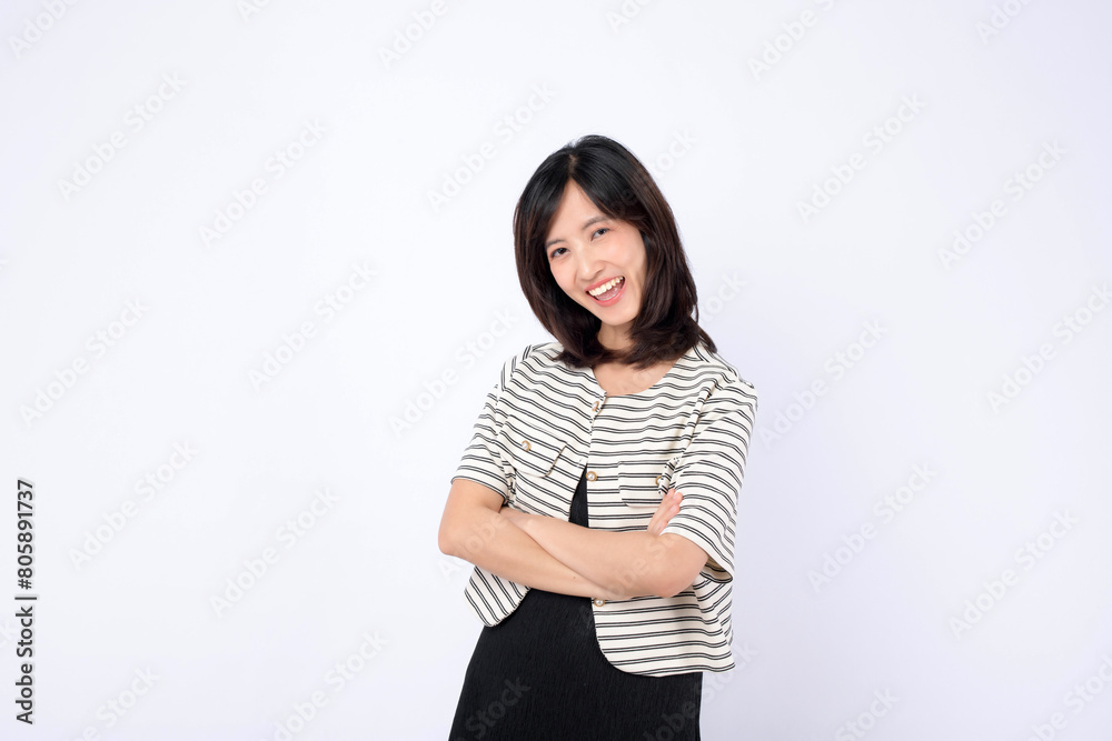 Asian woman isolated on white studio background Asian woman isolated on white studio background