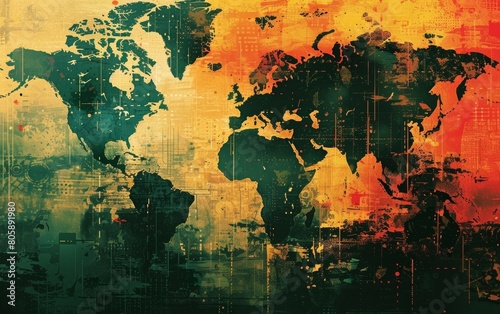 Visual representation displaying the regional market dominance of various corporations.