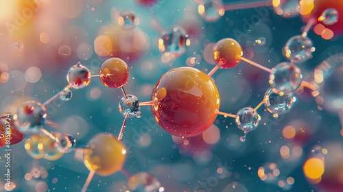Closeup of molecules