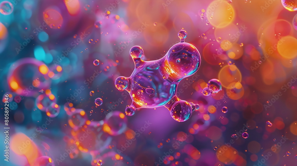 Closeup of molecules