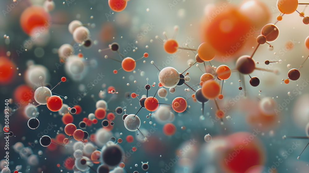 Closeup of molecules Closeup of molecules