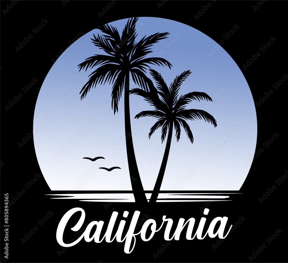 california state on black background