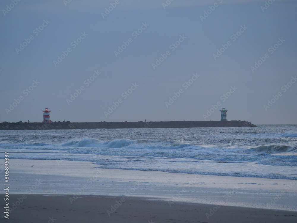 Fototapeta premium Am Strand von Scheveningen in Holland