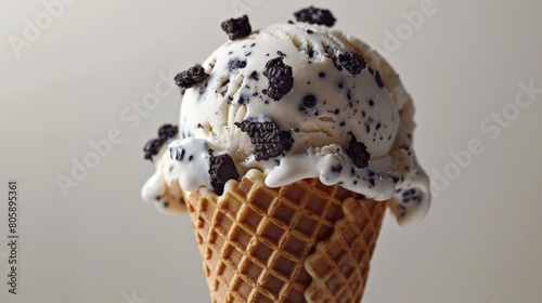 Scoop of Ice Cream With Chocolate Chips © BrandwayArt