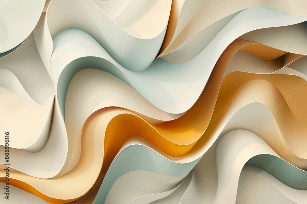Abstract background with wavy lines, Generative Ai Abstract background with wavy lines, Generative Ai