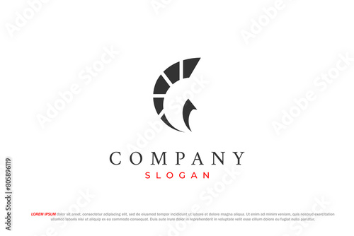 letter g and Roman helmet logo