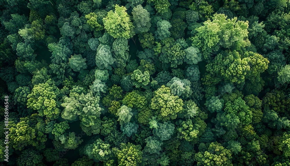 Layers of abstract tree patterns resembling a dense forest canopy viewed from above