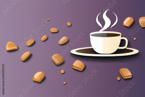 coffee cup icon background