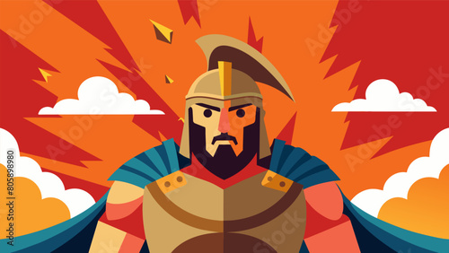 Through the trials and tribulations of war the stoic warrior embraced the stoic lessons of resilience and mental fortitude.. Vector illustration