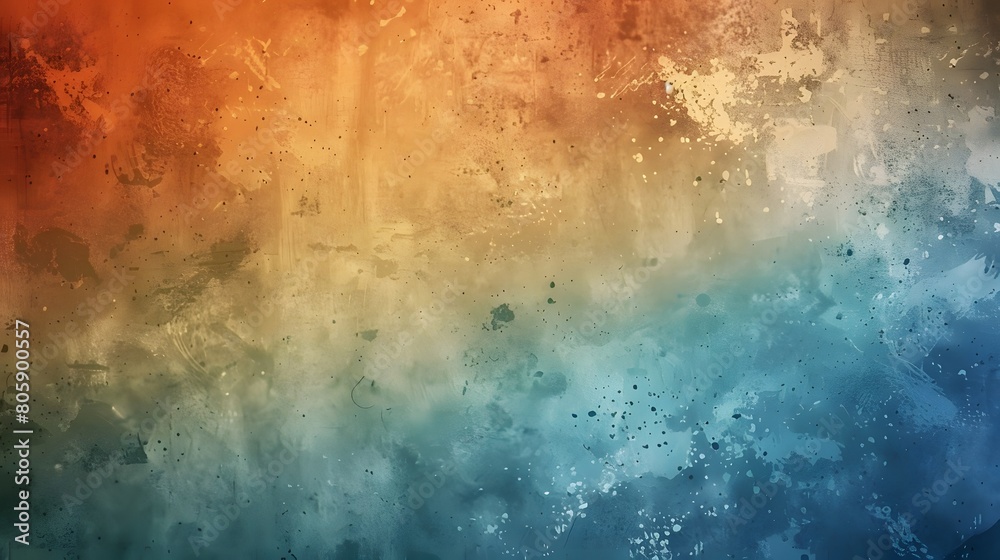 Fototapeta premium Dramatic Orange and Blue Grunge Texture for Creative Backgrounds