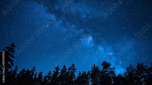 A starry night sky icon with twinkling stars indicating the beauty and wonder of the cosmos with a clear night sky illuminated countless stars and constellations