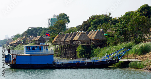 mekong river shore in phnom penh