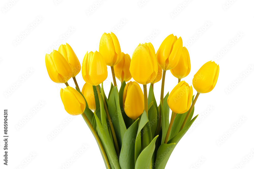 Yellow Tulips on Transparent Background Yellow Tulips on Transparent Background