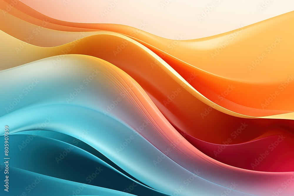 A colorful wave with a red stripe on the left and a yellow stripe on the right A colorful wave with a red stripe on the left and a yellow stripe on the right