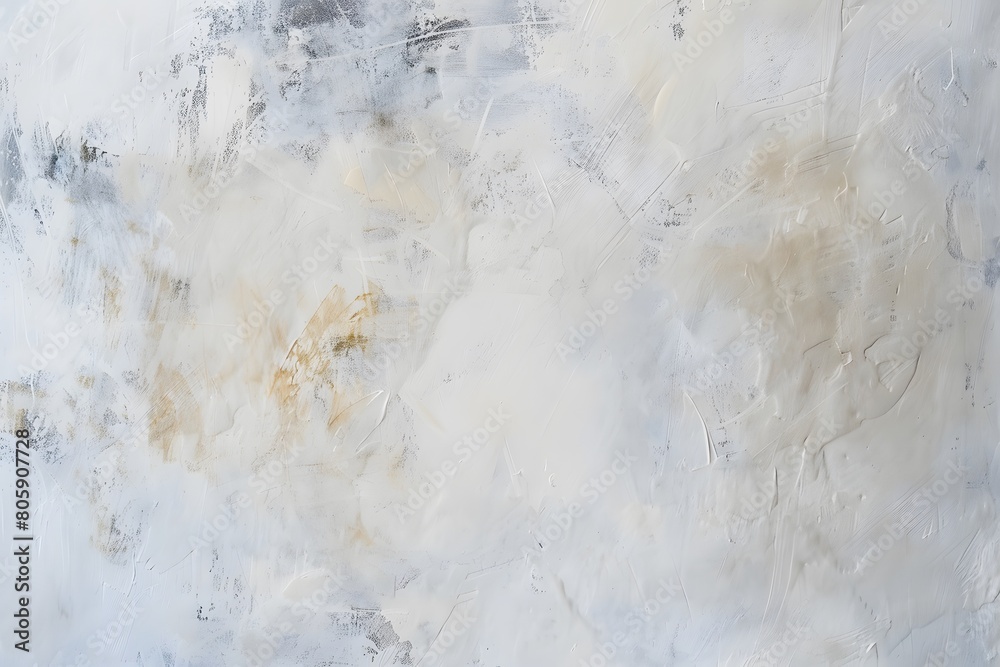 Obraz premium Elegant White and Gold Textured Abstract Painting
