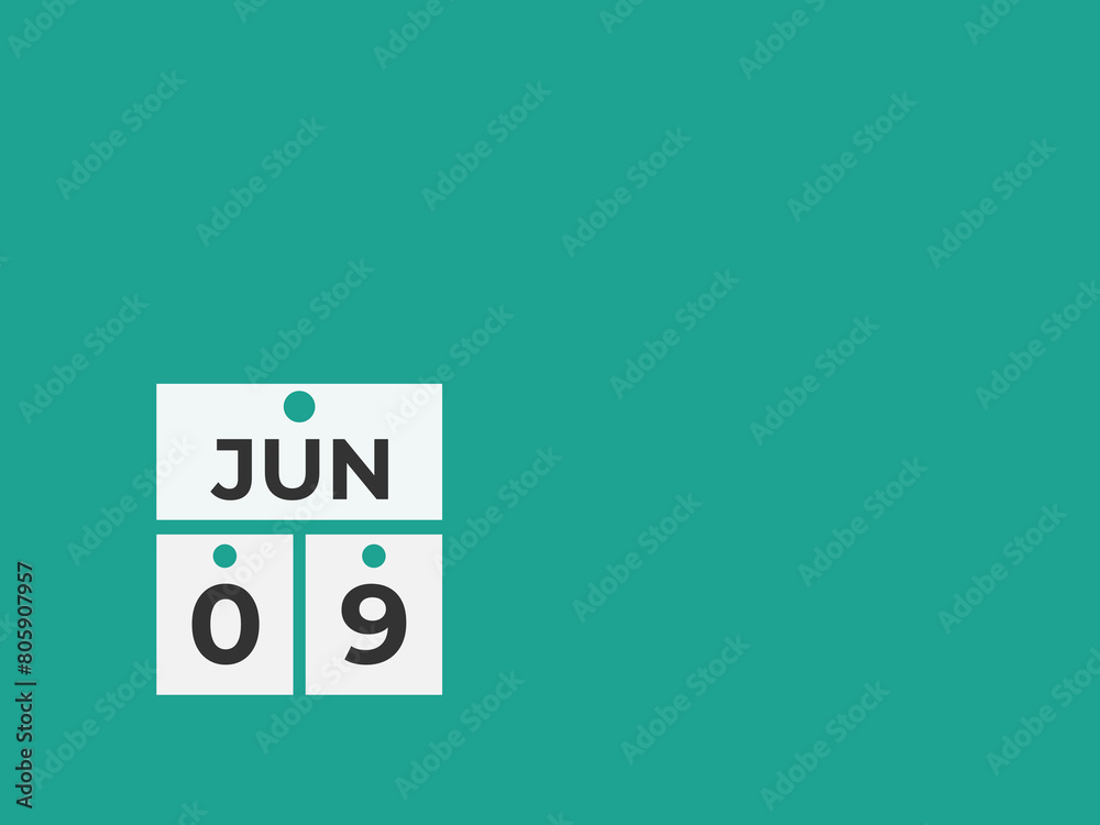 June 9 calendar reminder. 9 June daily calendar icon template. Calendar 9 June icon Design template. Vector illustration
June 9 calendar reminder. 9 June daily calendar icon template. Calendar 9 June icon Design template. Vector illustration