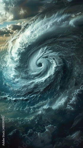 The image shows a hurricane.