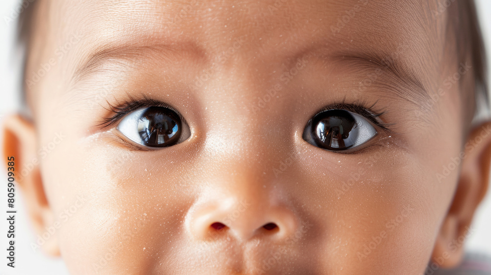 Baby's eyes looking directly at the camera Baby's eyes looking directly at the camera