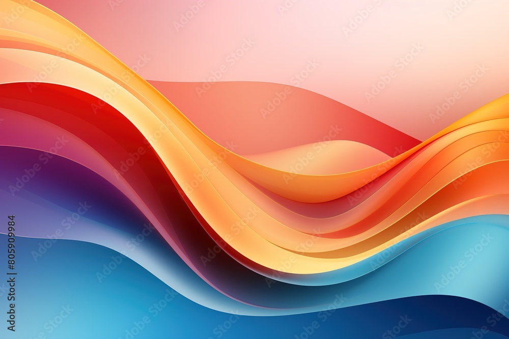 A colorful wave with a red stripe on the left and a yellow stripe on the right A colorful wave with a red stripe on the left and a yellow stripe on the right
