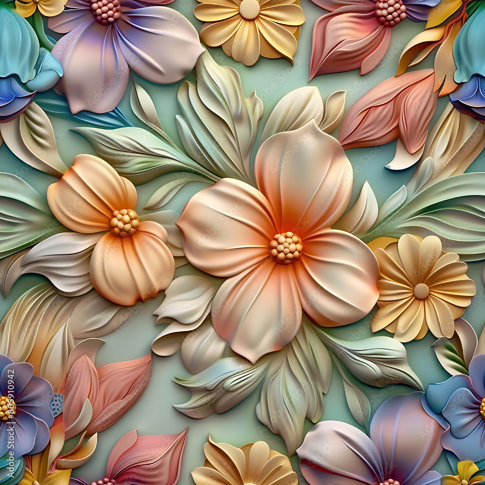3d floral pattern background, 3d floral pattern background,