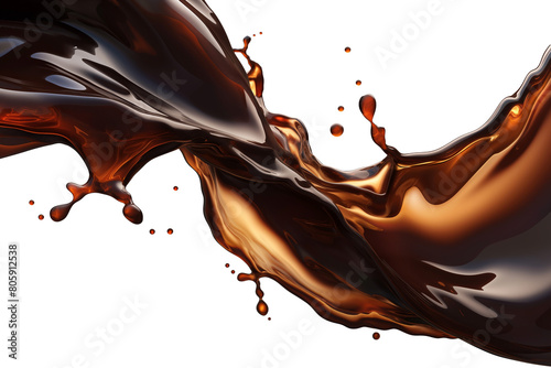 coffee splash. brown liquid similar to, tea. cut out.